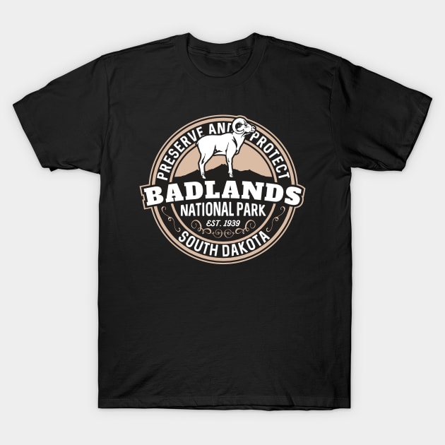 Badlands National Park T-Shirt by SouthDakotaGifts